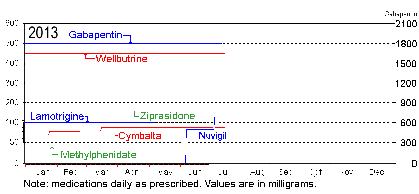 2013 Medications Chart